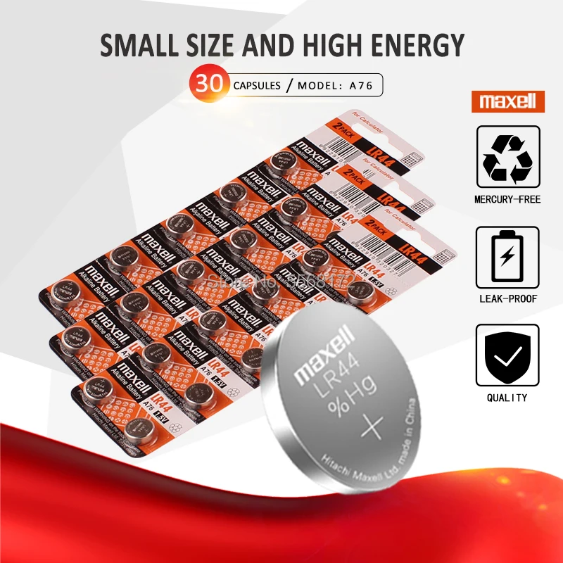 30 шт. 100% оригинальный 1 5 V для батарея таблеточного типа Maxell кнопочная ячейка