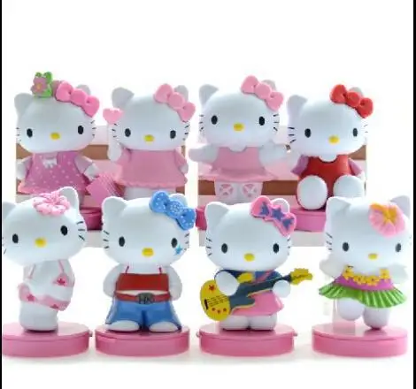 

8-Hello Kitty hello kitty 8-KT Cat Hollow Garage Kit KT Car Mounted Cake Decorations And Ornaments
