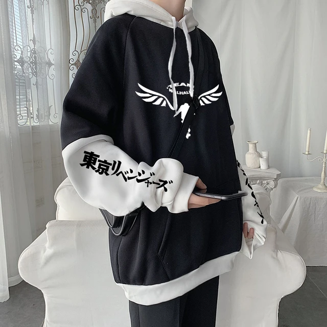 Harajuku Anime Tokyo Revengers VALHALLA Logo Printed Hooded Sweatshirt  Fashion Cartoon Winter Casual Men Women Pullover Hoodies - AliExpress