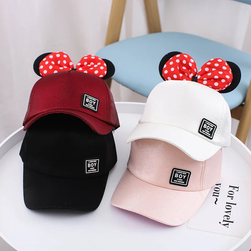 Бейсболка Disney с Минни Маус хип-хоп кепка Микки и Регулируемая Кепка аниме