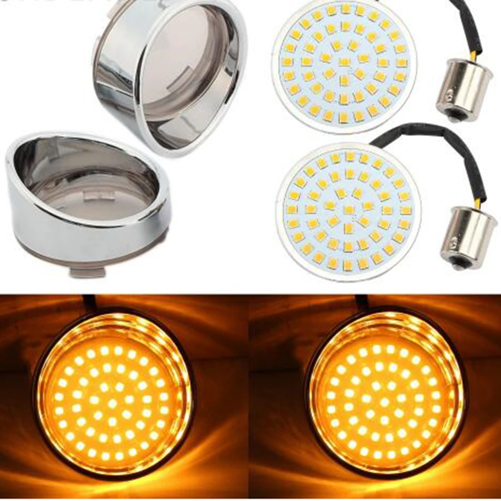 

2PCS LED Turn Signal Kit Weatherproof Guaranteed with 1156 Base for Harley