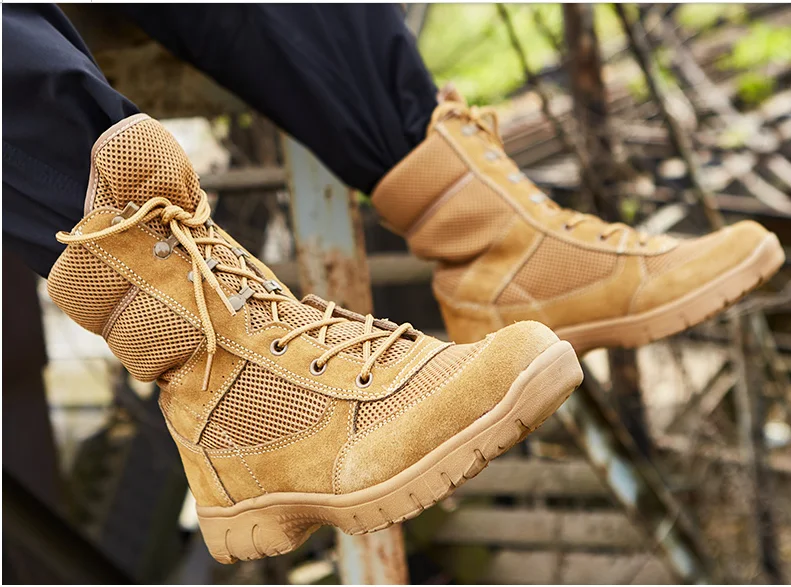 New Men summer breathable mesh 08 boots male fan super light Marine shoes