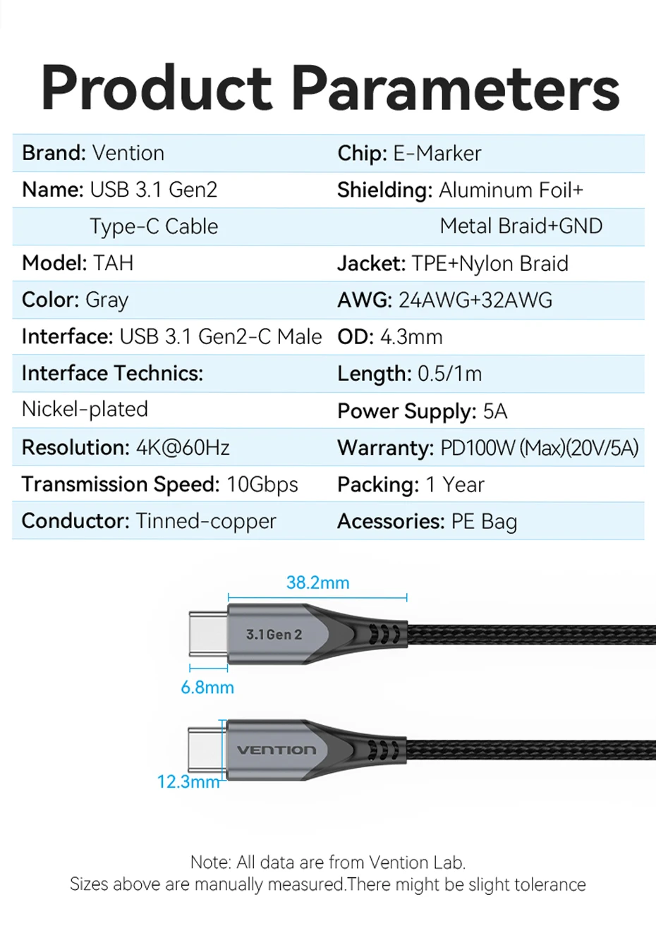 USB C to USB C Cable 100W, WOTOBE LED Display Type-C 5A E-Mark Fast  Charging Nylon Braided Cord for MacBook Pro iPad laptop