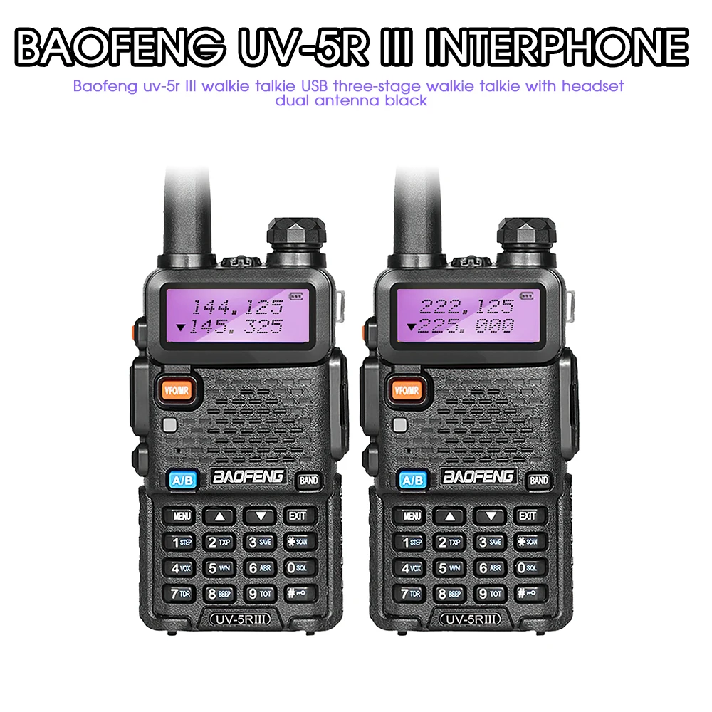 Baofeng BF-UV5R Portable Walkie Talkie Pofung UV-5R VHF/UHF Dual Band 136-174/400-520MHz Two Way Radio Amateur Radio for Hunting