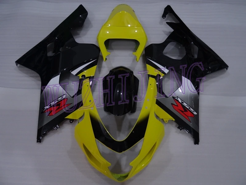 COMPRESSION mold Обтекатели GSX-R600 2004 кузов GSXR 600 04 черного, желтого цвета набор для всего тела GSXR 600 2004-2005 K4 - Цвет: COMPRESSION mold