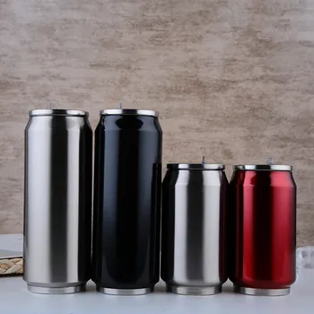 

High-quality beverage cans that can be thermally insulated with straw thermos Garrafa Termica stainless steel kettle 300/500ml