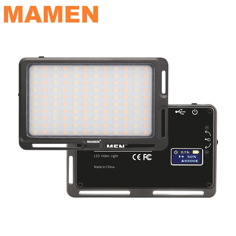  MAMEN Portable 120 LED Dimmable LED Video Light On Camera Photo Studio Photography Fill Lighting LE - 4000521137891