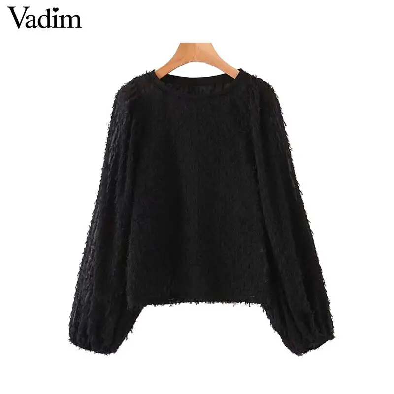 Женское элегантное платье vadim черный вязаный свитер с кисточками дизайн фонарь
