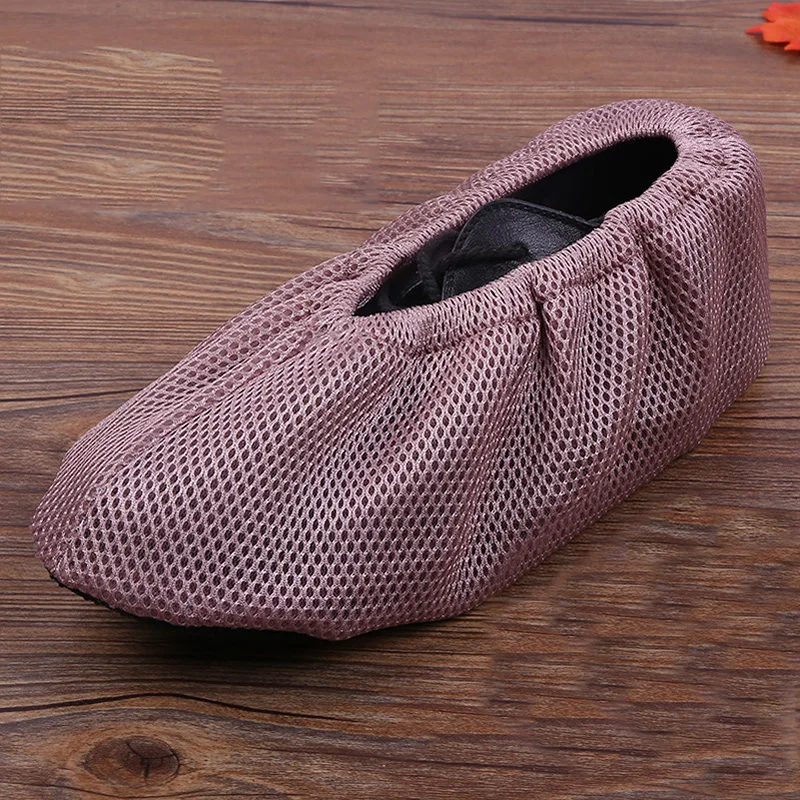 light purple 1 пара, унисекс, нескользящая, многоразовая, моющаяся обувь, покрытие, сохраняет пол, чистка, домашняя обувь, покрытие, сетка, детская обувь, покрытие - Цвет: light purple