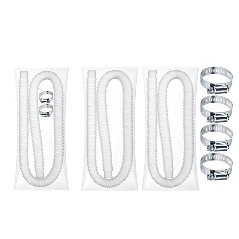 

Universal Swimming Pool Replacement Hose with Clamps Cleaner Pipe Accessories