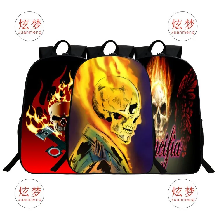 

Xuan meng New Products Flame Skeleton School Bag Children Backpack 1-3 Grade Burden Relieving Casual Men's