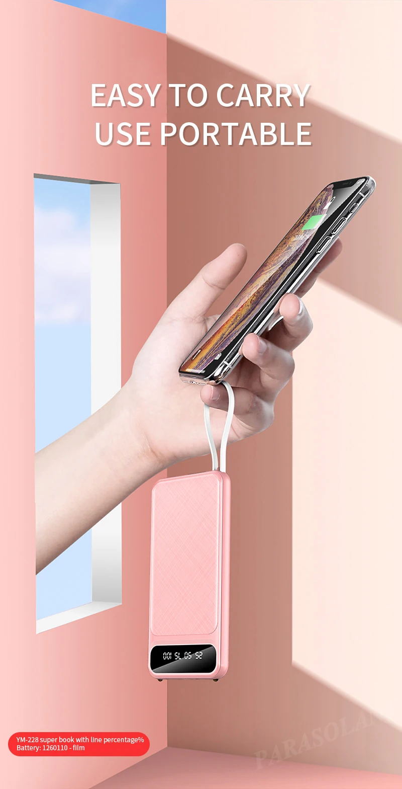 10000mAh Power Bank Portable Charging External Battery Power Bank Dual Usb Fast Charge Small Charging Treasure For Xiaomi