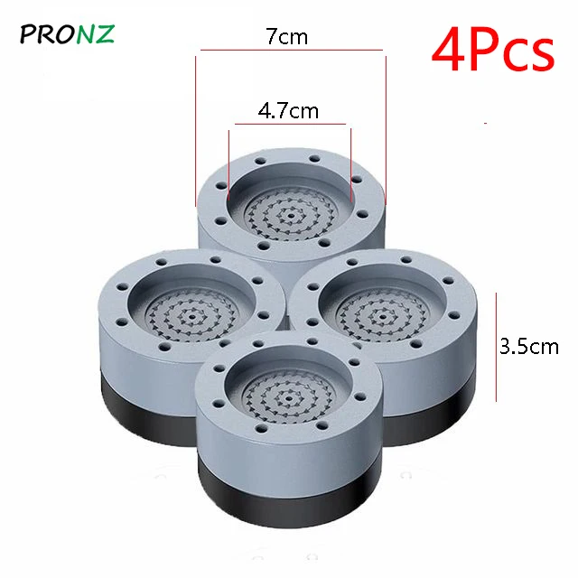 Washing Machine Anti Vibration Feet Pads Rubber Mat Anti-Vibration Pad Dryer Fixed Non-Slip Noise-reducing Pads Support Dampers 4Pcs