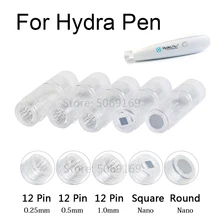 10 шт Стерильная ручка Hydra H2 nano игольчатый картридж оригинальная игла 12 контактов Nano Derma Гиалуроновая кислота Dr-Pen круглые микроиглы