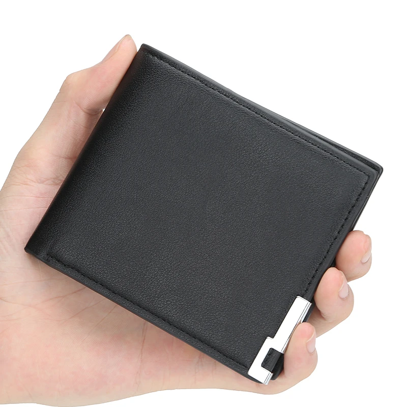 

Wallet for Men Leather PU Double Fold Wallet 4 Style Men's Handbag Small Short Coin Wallets Male Card Holder Fashion Money Bag