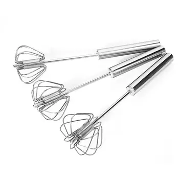 

Auto Press Hand Egg Beater Rotating Whisk Push Mixer Stainless Steel Creative Cake Baking Mini Electric Manual Cooking Tools