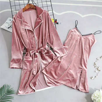 

Lady Bride Bridesmaid Wedding Robe Velour Sexy Kimono Bath Gown Casual Nightdress Nihtgown Lougne Sleepwear Home Clothing