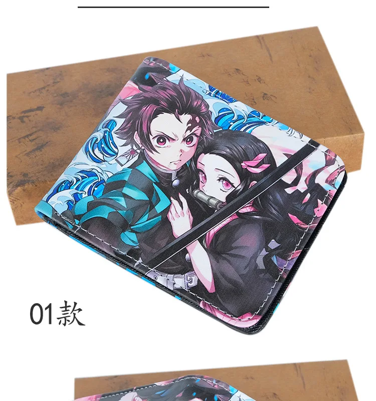 Аниме демон убийца Kimetsu No Yaiba мультфильм Tanjiro Kamado Косплей бумажник Держатели карт кошелек сумка Кошельки для монет