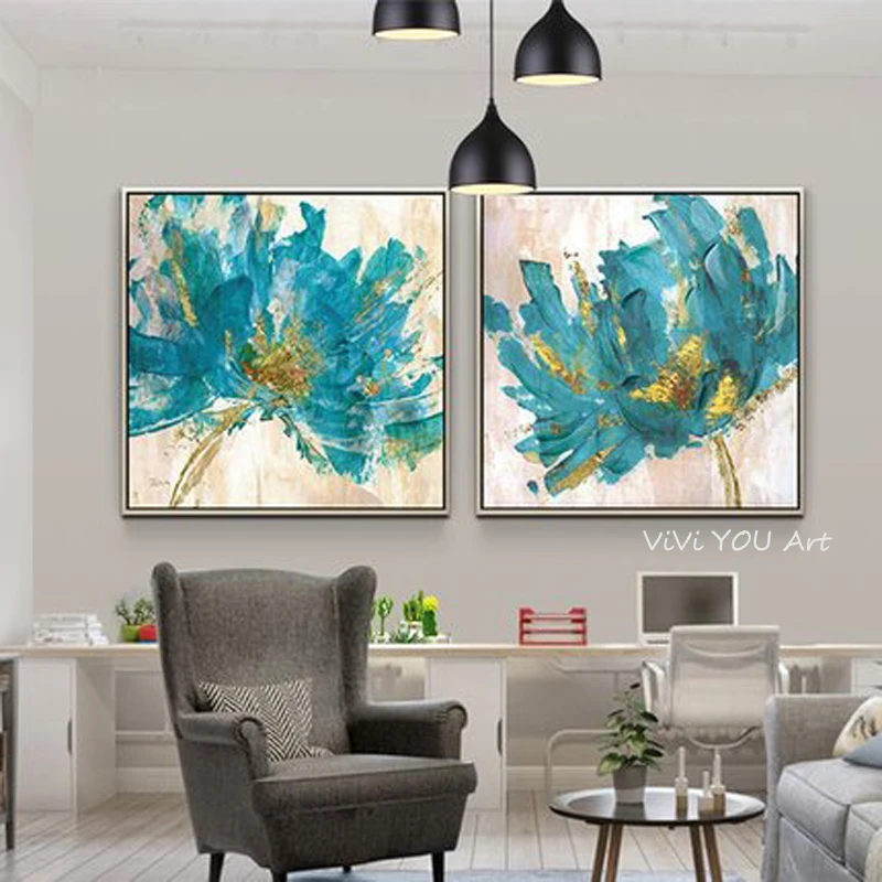 Preise Hand Bemalt Abstrakten Kunst Blau Schmetterling Ölgemälde Auf Leinwand Kunst Wand Malerei Für Wohnzimmer wand pictures Home Dekoration