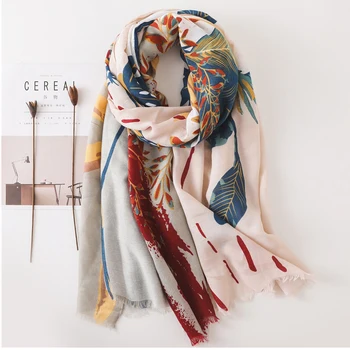 

New Designer Lady Autum Winter Viscose Shawl Scarf Women Luxury Brand Neck Bandana Pashmina Lady Wrap Hijab Snood Scarves