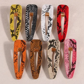 

ABVP Wild Hair Clip Set Metal Printed Animal Print Geometric Hair Accessories