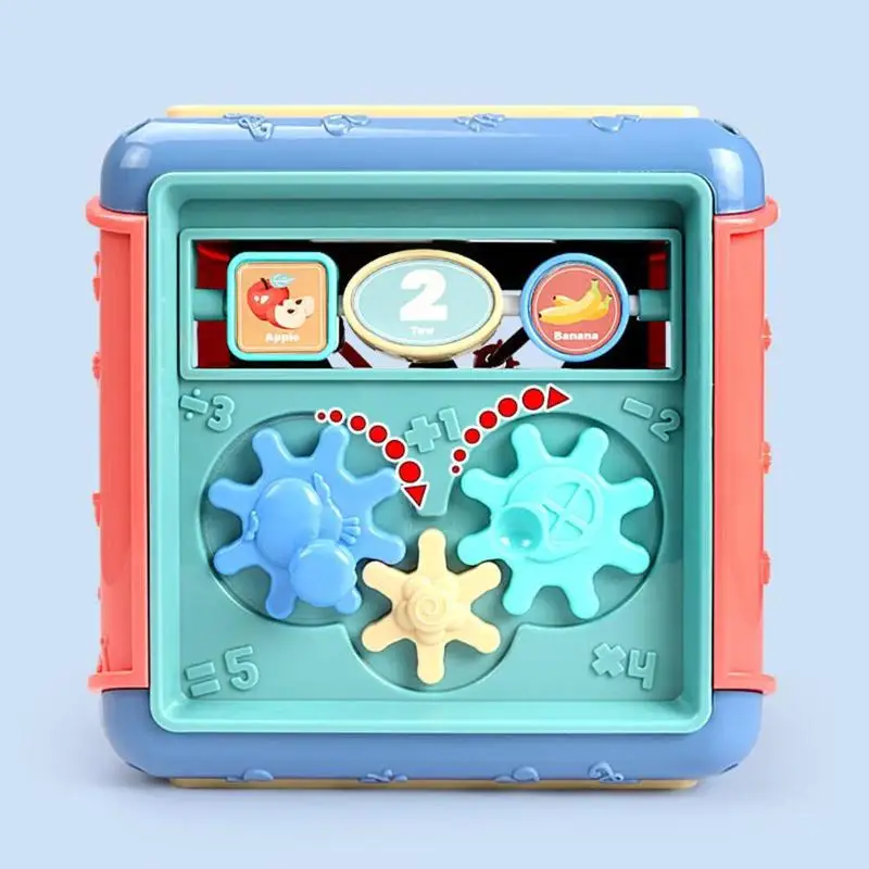 Монтессори шестисторонняя коробка Детские игрушки круглых бусин часы познание номер блюдо автомобиль лабиринт Графический одинаковые образовательные головоломка