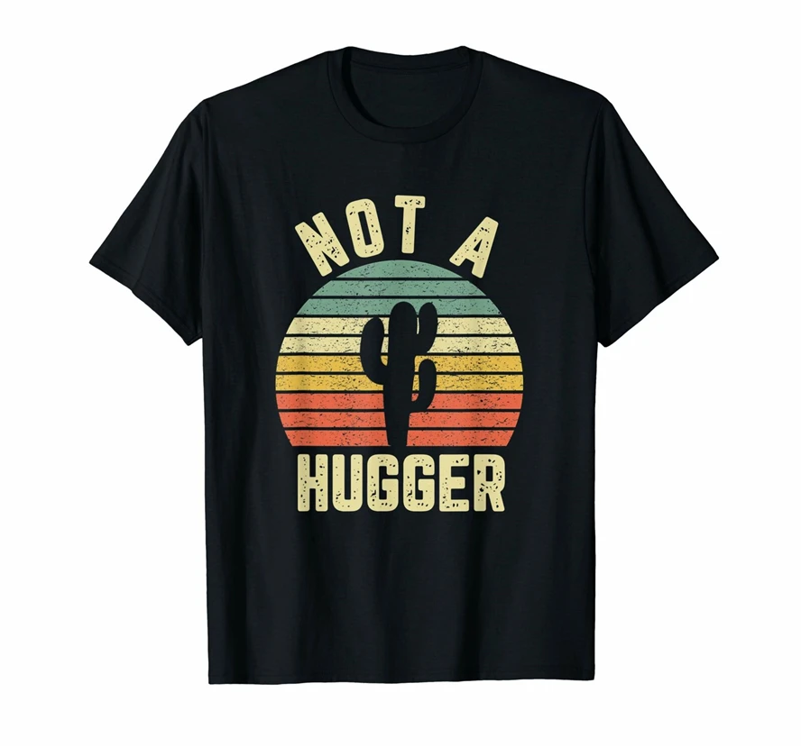 Футболка Not A Hugger забавная футболка с саркастической надписью Harajuku топы модная