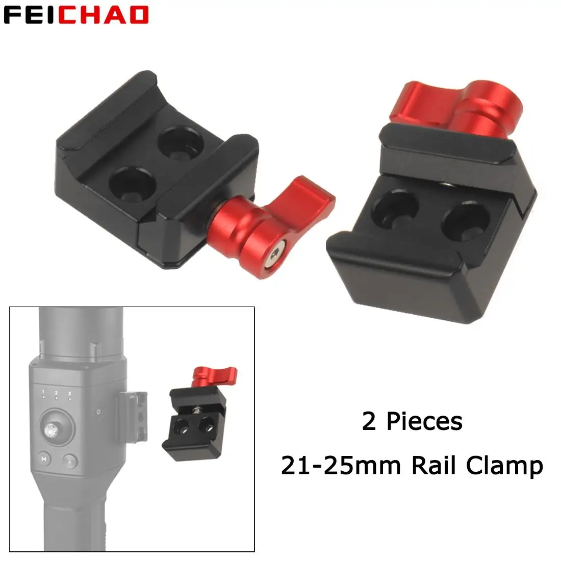 Quick Release NATO Rail Clamp Standard 1/4" 3/8" Mounting Holes Cold Shoe Monitor Support Magic Arm Stabilizer Rig Extension camera magic arm rail rod clamp