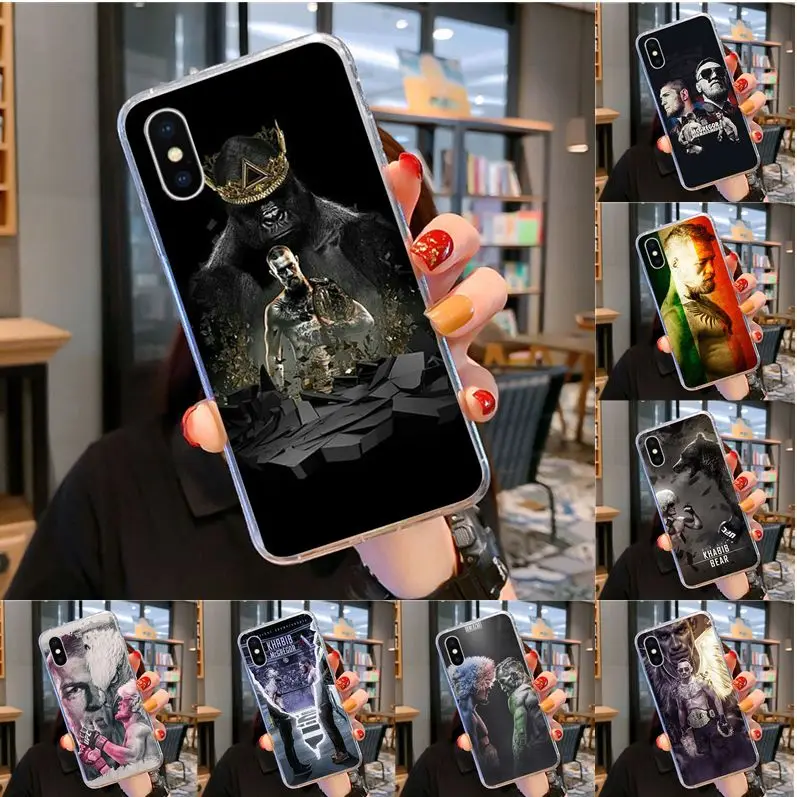 Высококачественный силиконовый чехол Conor McGregor khabib nurmagomedov для iPhone 11 pro XS MAX 8 7 6 6S Plus X