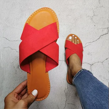 

Women Slippers Outdoor Ladies Flats Slides Comfort Chic Soft Casual Elegant Summer Woman Shoes Outside Beach Sandals
