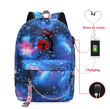 

Anime Naruto USB Backpack Men/women Shoulder Bag Female School Bag Bagpack for Teenager Boy Girl Travel Bookbag 16 Inch Mochila