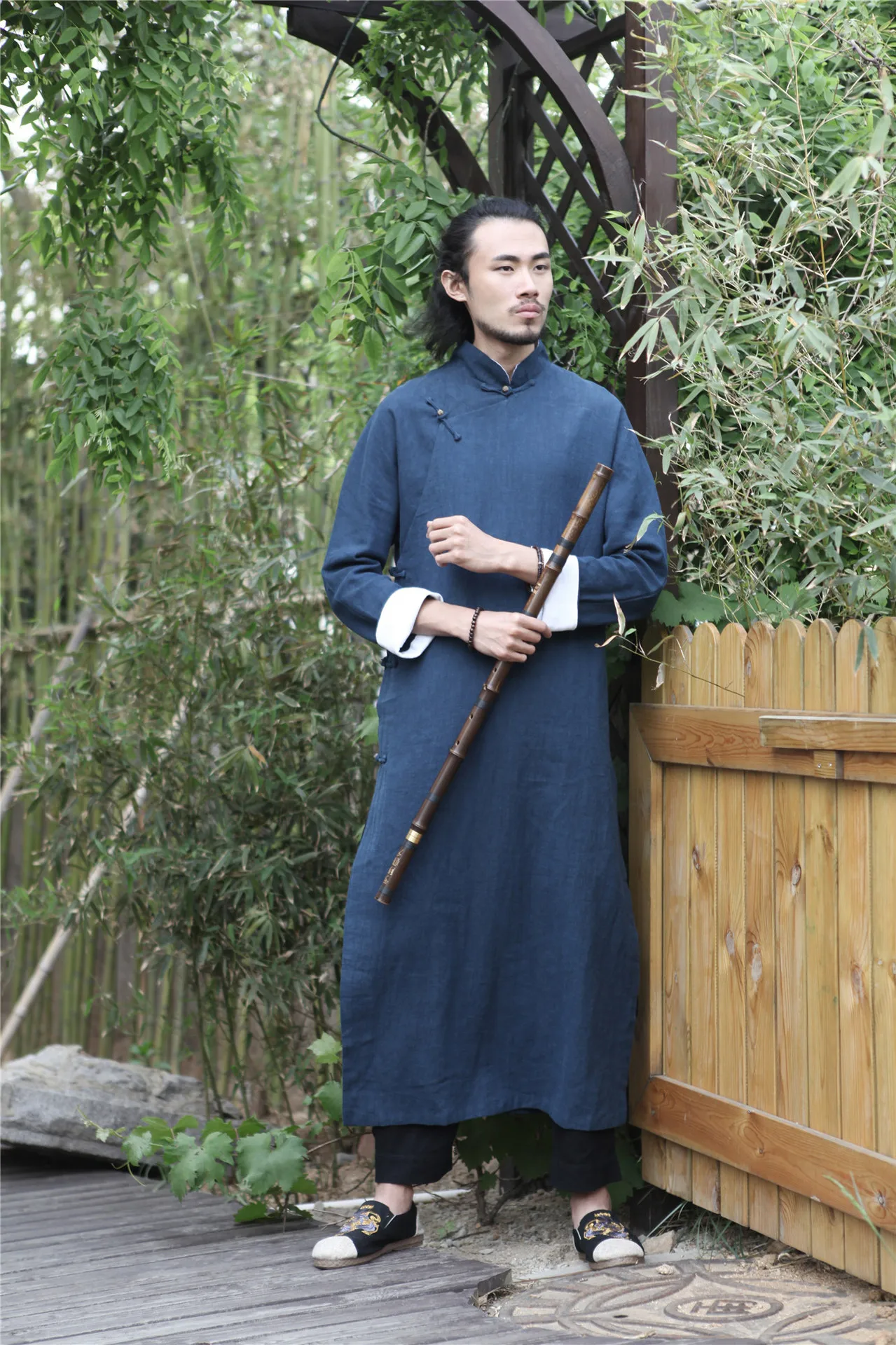 Кунг-фу халаты китайская одежда для мужчин льняная медиационная Китайская одежда для мужчин костюм монах льняная медитация ханьфу человек