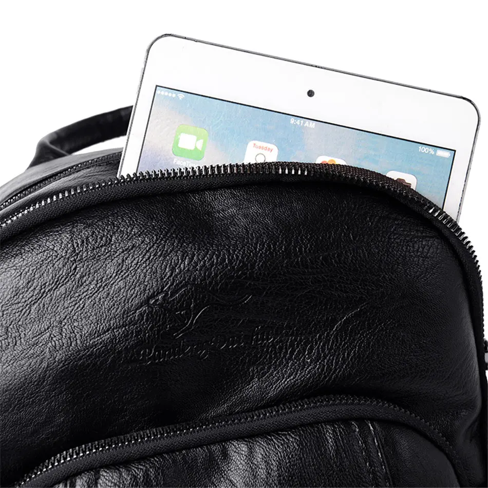 Bagpack Women Leather Backpack High Quality Female Shoulder Bag Casual Solid Backpack Purse School Bag For Teenage Girls Mochila
