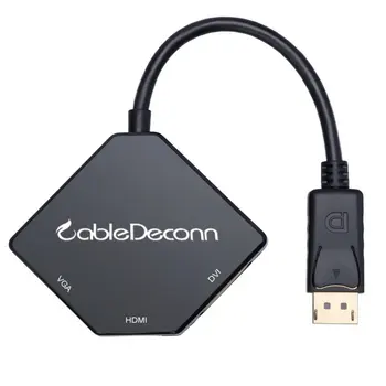 

Large Dp Displayport To Hdmi+Vga+Dvi Three-In-One Converter Line Projector