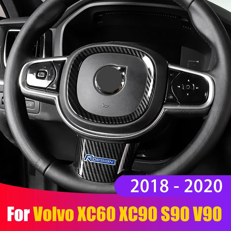 Отделка рулевого колеса из нержавеющей стали с логотипом центра для Volvo XC60 XC90 V90 S90