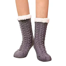 Зимние женские теплые носки хлопковые вязаные Нескользящие очень плотные мягкие носки теплые бархатные женские носки для девочек