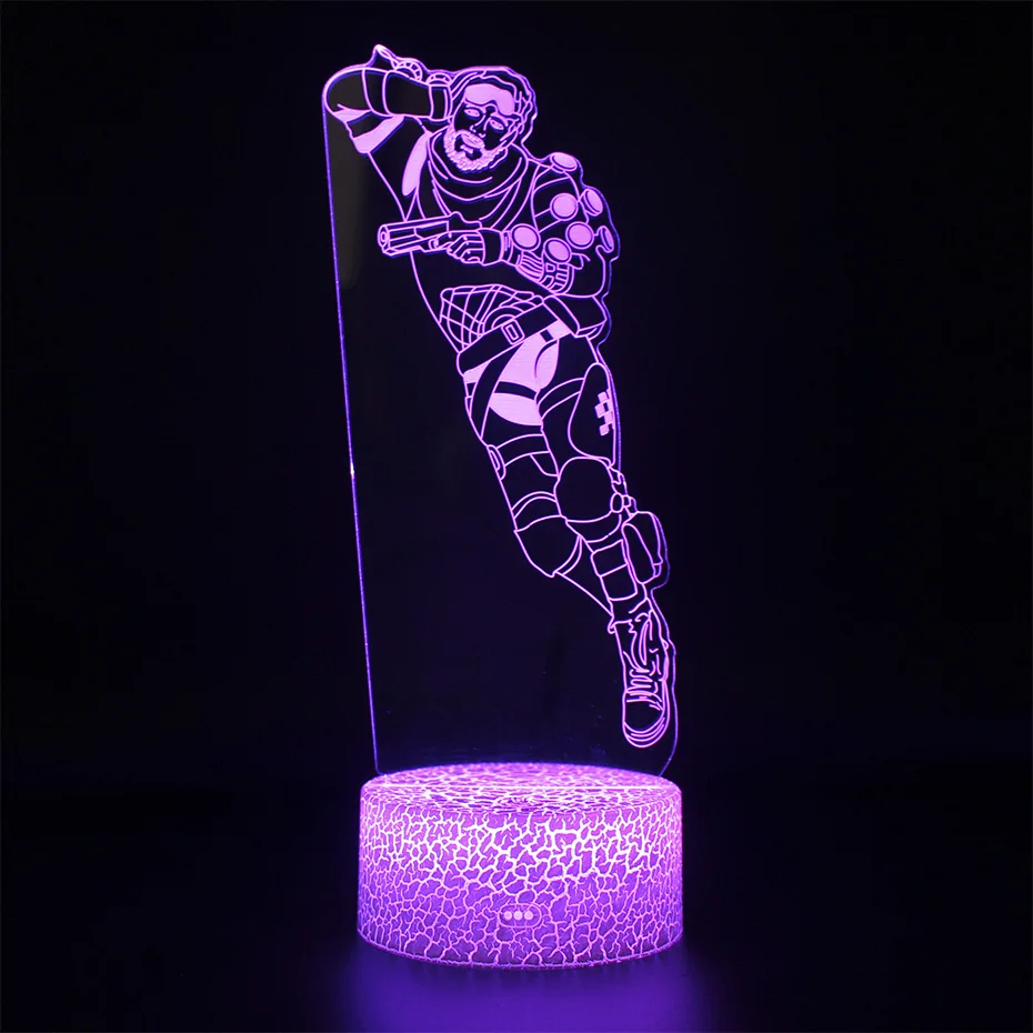 3d Table Lamp Battle Royale APEX Figure Skin Lamp Remote Control Sleep Nightlight Illusion APEX Legends USB Nightlight