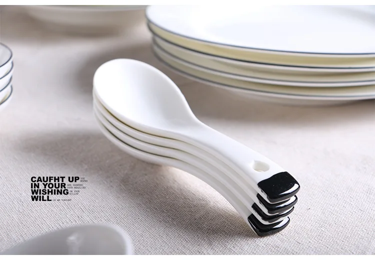 Миски и палочки дозирующая детская ложка для посуда набор Керамика Чаша Блюдо& плиты Hotel подарок ручной росписью края чаша для риса блюдо тарелки