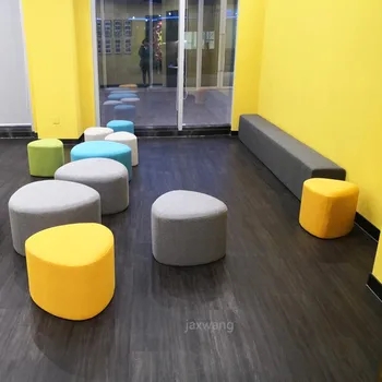 

Modern Nordic Cloth Sofa Fashion Personality Triangular Pier Public Space Office Chair Creative Lazy Stool Customized Chairs