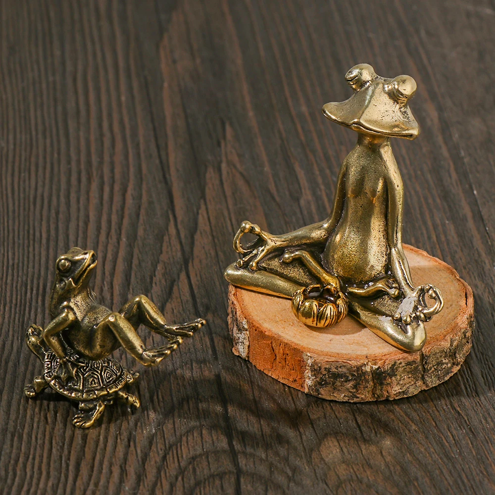 Retro Ornament Incense Burner Frog Statue Animal Accessories Sculpture Home Decor Desk Decoration Meditation Zen Mini Crafts 1PC ornament crafts miniature figurines miniature ornament incense burner