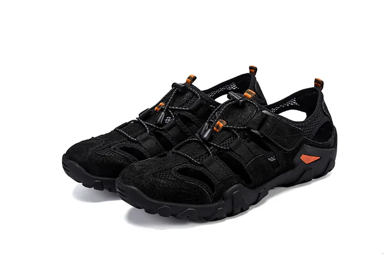 New Roman genuine leather men sandals summer cow leather for beach male shoes mens gladiator sandal Plus size 38-46 (26)