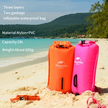 

Naturehike inflatable waterproof bag Travel Dry 3-layers beach Rafting Sports snorkeling camping swimming equipment NH17S001-G