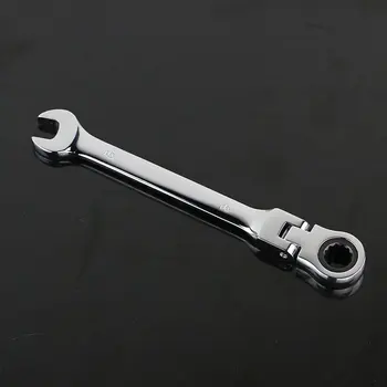 

8-19mm 180°Reversible Movable Head Ratchet Wrench Socket Spanner Flexible Head Automotive Repair Hardware Tool