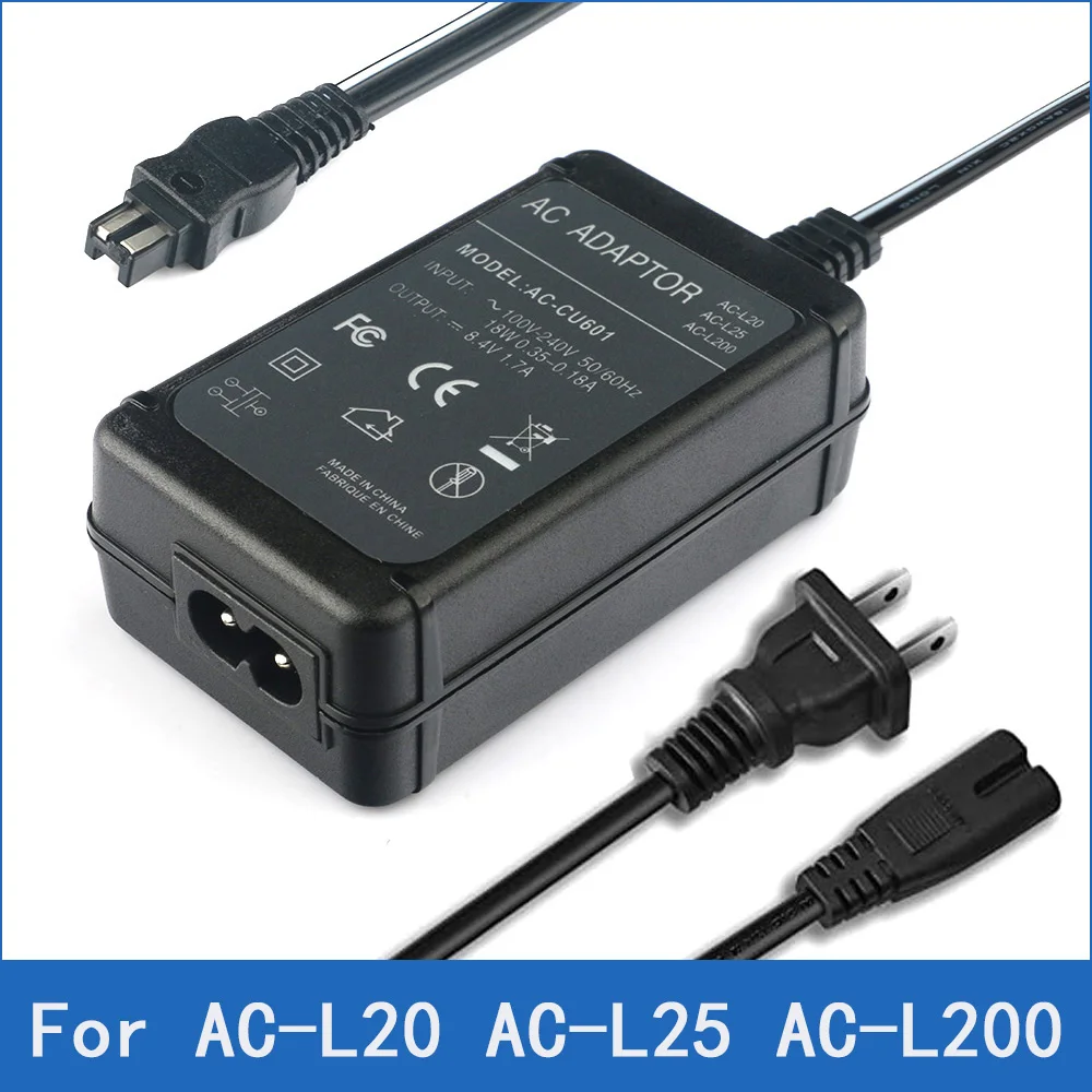 AC Мощность адаптер Зарядное устройство для Sony HDR-SR7 HDR-SR8 HDR-SR10E HDR-SR12E HDR-TD10E HDR-TG5 HDR-TG7