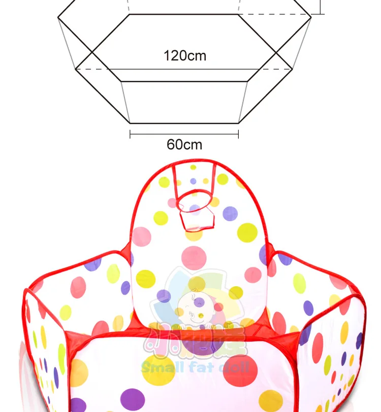 1M1. 2M1. 5m-Shooting Children Oceans Ball Pool Wave Ball Pool with Shooting Frame Foldable Storage Ball Pool