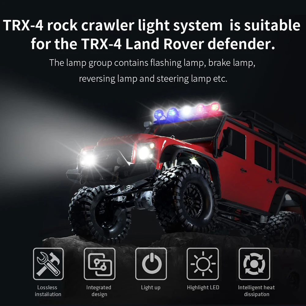 

5.5V 0.5A G.T. POWER RC Flashing LED Lighting Kit With 9 modes for Traxxas