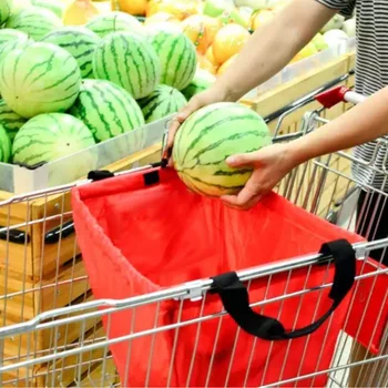 

Super large grocery shopping portable shopping dual-use bag cart waterproof capacity folding environmental protection bag portab