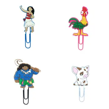 

50Pcs Hot Sale Moana Bookmark Metal Clips Page Holder for Teacher Students Paper Clip School Supplies Decoration For Gifts