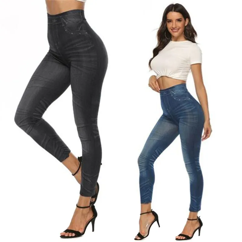 

Push Up Seamless High Waist Warm Jeans Leggings Women Autumn And Winter Elastic Jeggings Pants Leggins Stretch Well
