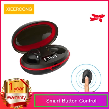 

True wireless stereo earphone Charging box LED Display Waterproof SIRI voice control With Microphones TWS Bluetooth 5.0 Earphone